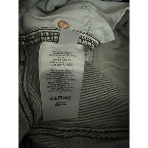 Free People We The Free Gray Acid Wash Skinny Jeans Size 25 - Picture 5 of 6